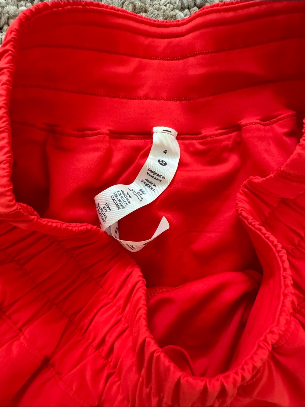 lululemon athletica Bright Red Women's Running Shorts - Picture 4 of 4